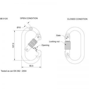 Alternative view of MOUSQUETON /CONNECTEUR ACIER A VIS   71110