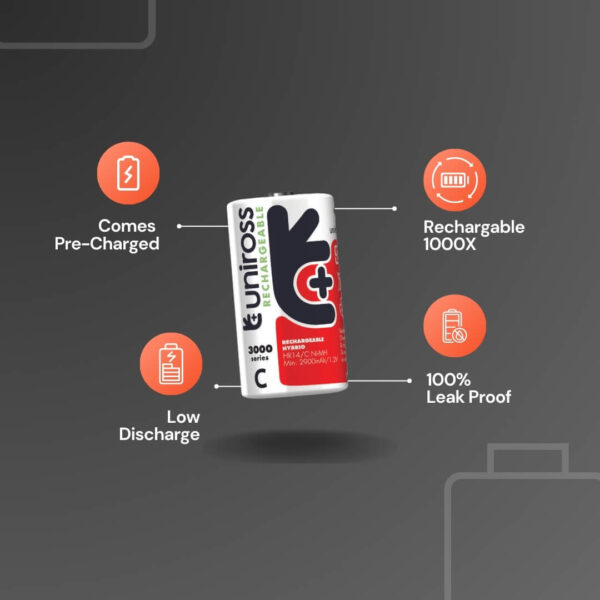 PILE UNIROSS RECHARGEABLE Ni-MH 3000mAH – Image 3
