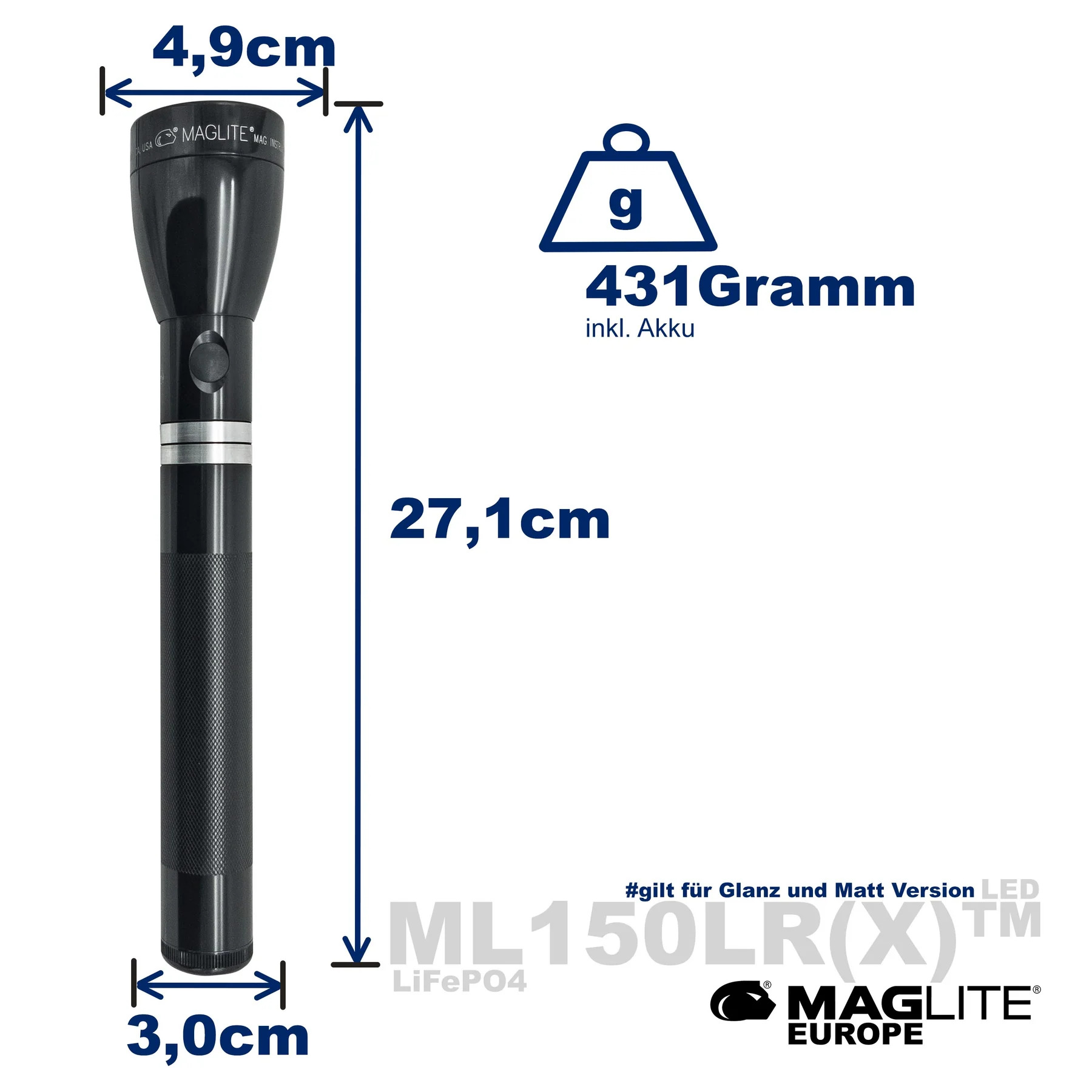 TORCHE MAGLITE ML150 LR rechargeable – Image 3